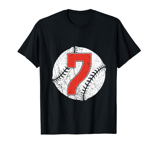 Baseball Birthday 7Th Birthday Party T-Shirt - Unique Graphic for Adults - T-Shirt, Sweatshirt, Hoodie