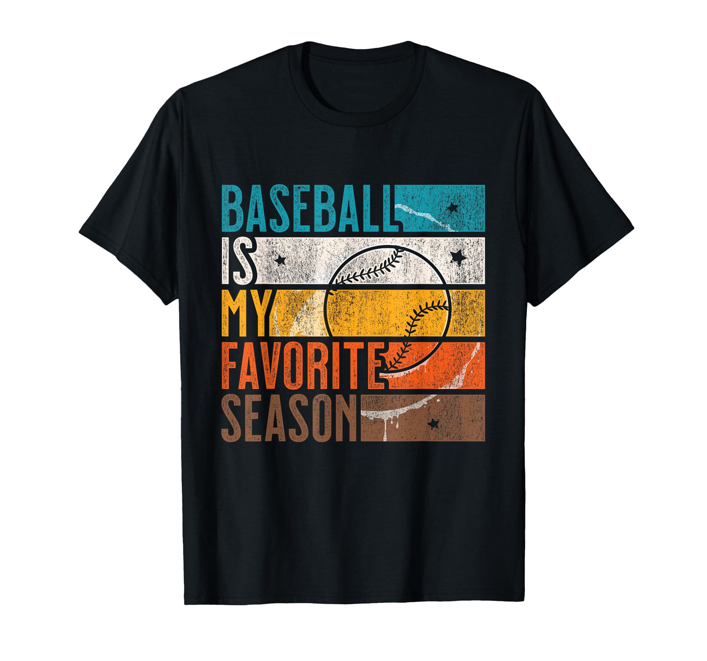 Distressed Baseball Is My Favorite T-Shirt - Fun Novelty Design for Adults - T-Shirt, Sweatshirt, Hoodie