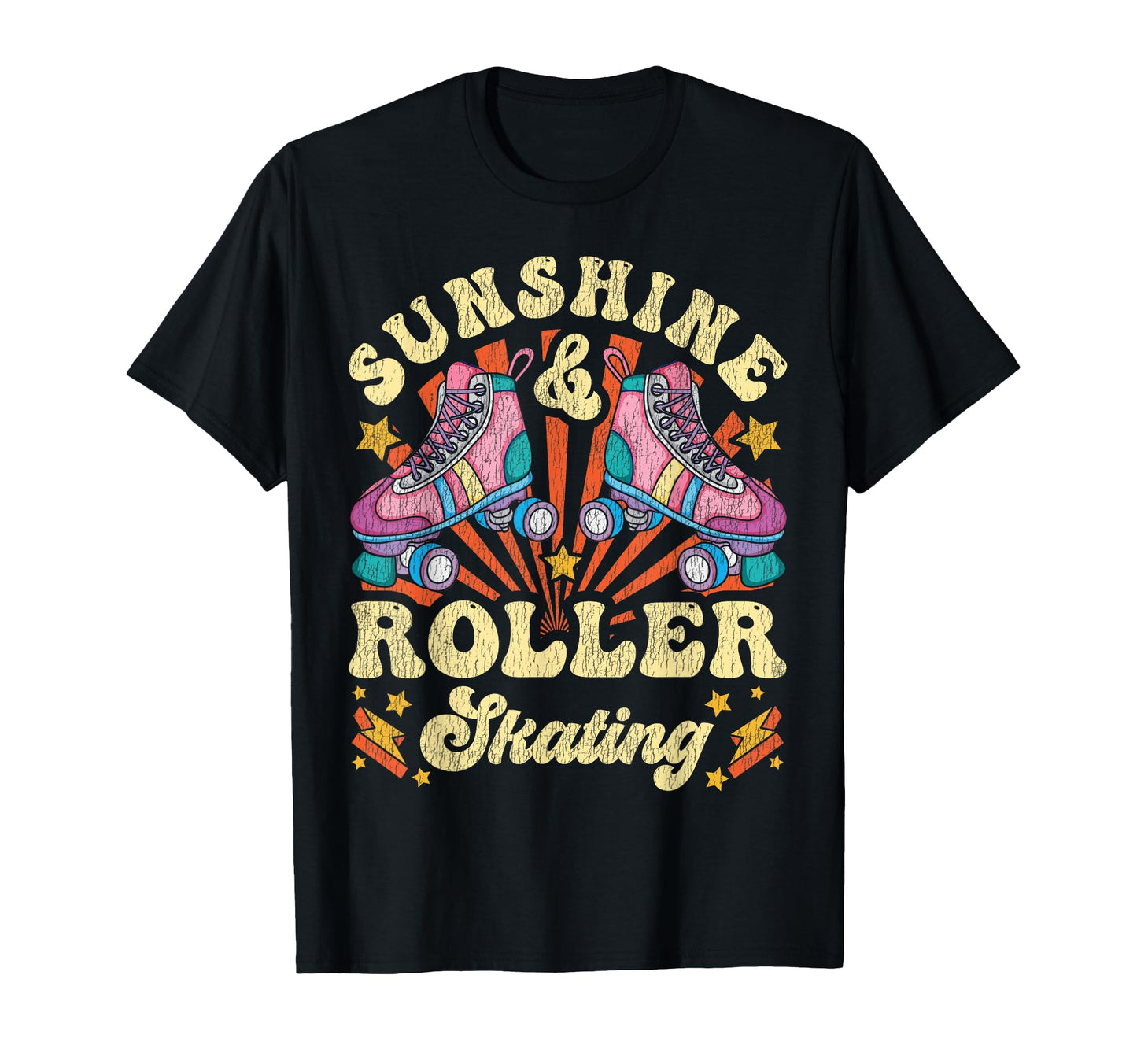 Roller Skating Skate 1970S Sunshine T-Shirt - Streetwear Style Men Women - T-Shirt, Sweatshirt, Hoodie