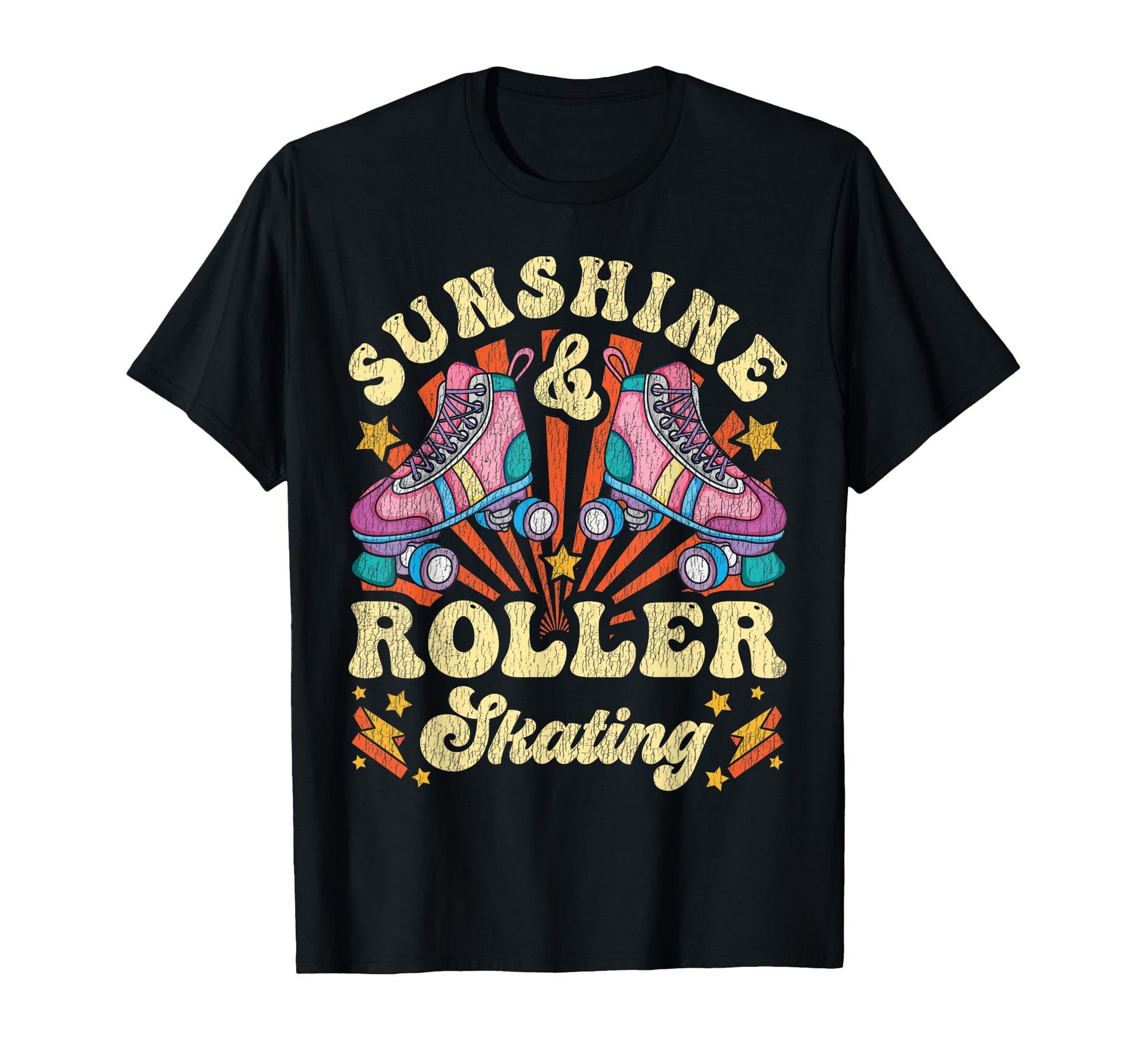 Roller Skating Skate 1970S Sunshine T-Shirt - Streetwear Style Men Women - T-Shirt, Sweatshirt, Hoodie
