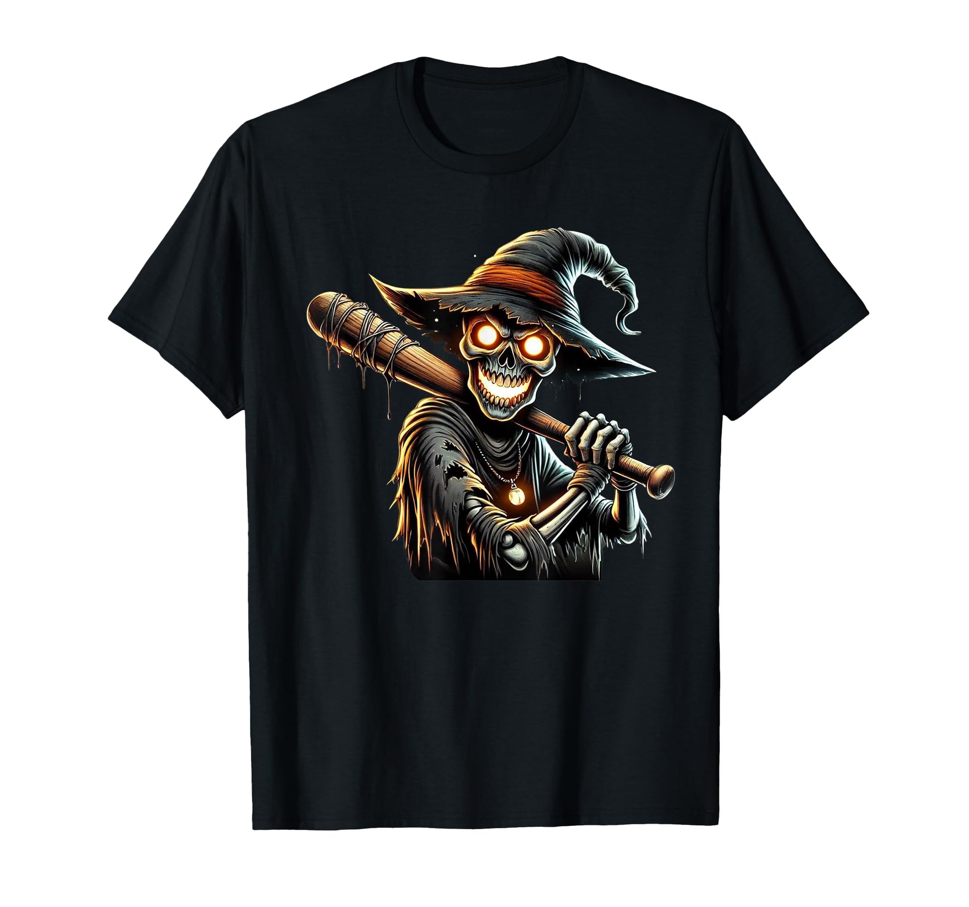 Skeleton Witch Baseball Player T-Shirt - Casual Everyday Wear for Adults - T-Shirt, Sweatshirt, Hoodie