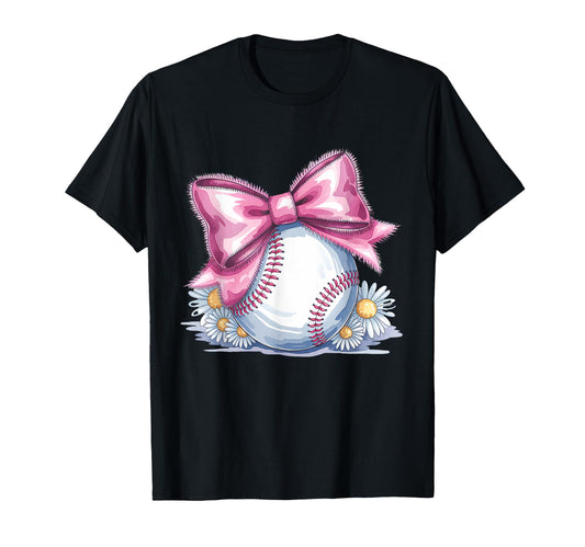 Baseball Coquette Bow Baseball Player T-Shirt - Streetwear Style Men Women - T-Shirt, Sweatshirt, Hoodie
