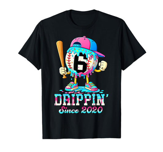 Baseball 6 Years Old Since 2020 Ice T-Shirt - Trendy Graphic Men Women - T-Shirt, Sweatshirt, Hoodie