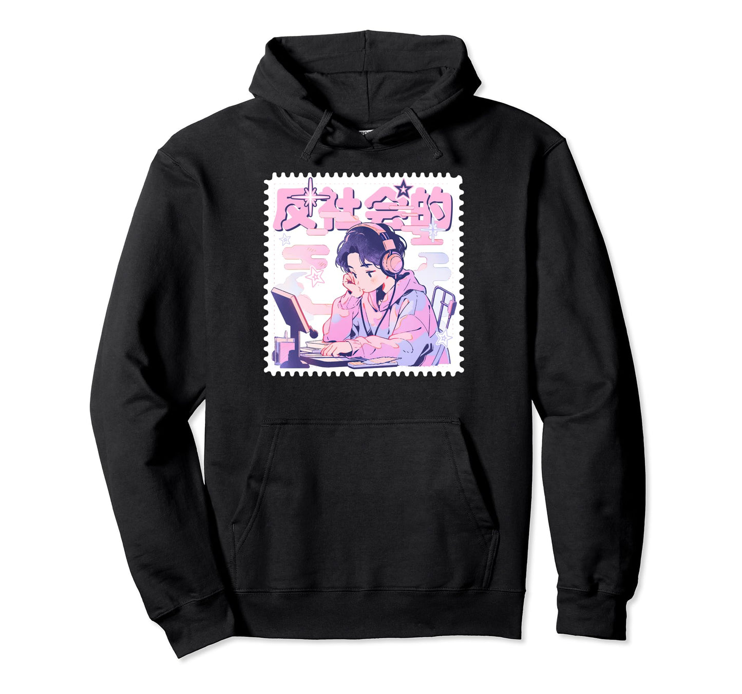 Kawaii Anime Music Lover Y2K Pastel Hoodie - Aesthetic Graphic Men Women - T-Shirt, Sweatshirt, Hoodie