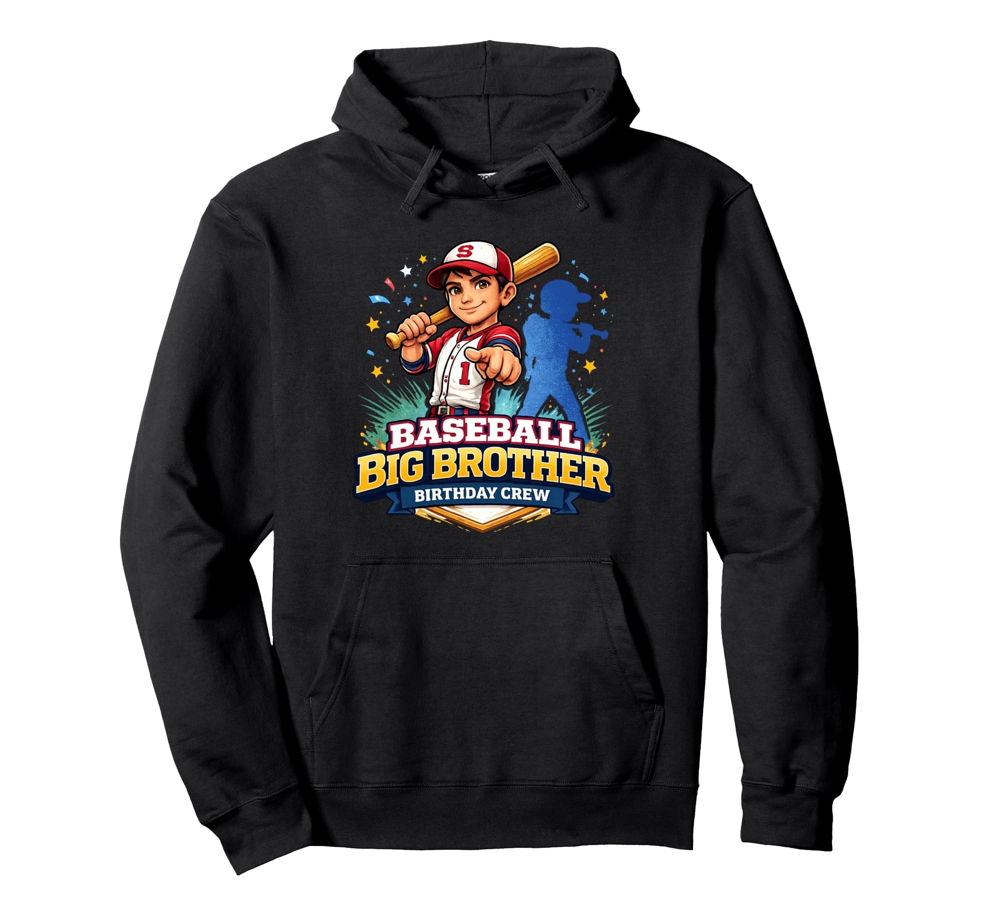 Baseball Big Brothers Birthday Crew Hoodie - Casual Everyday Wear Unisex - T-Shirt, Sweatshirt, Hoodie
