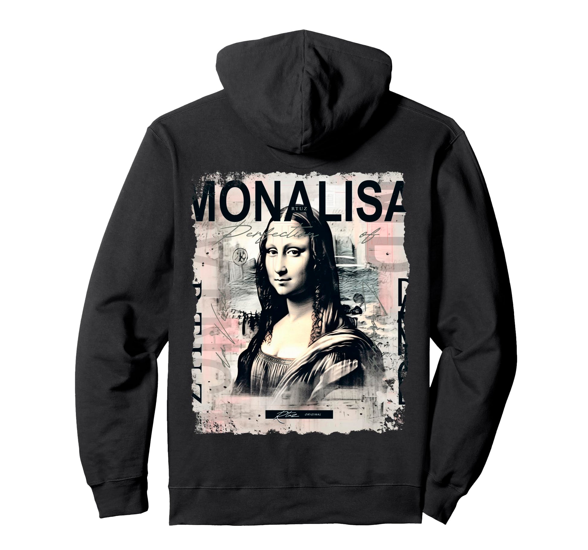 Mona Lisa Art Y2K Back Streetwear Hoodie - Custom Art Print Unisex - T-Shirt, Sweatshirt, Hoodie