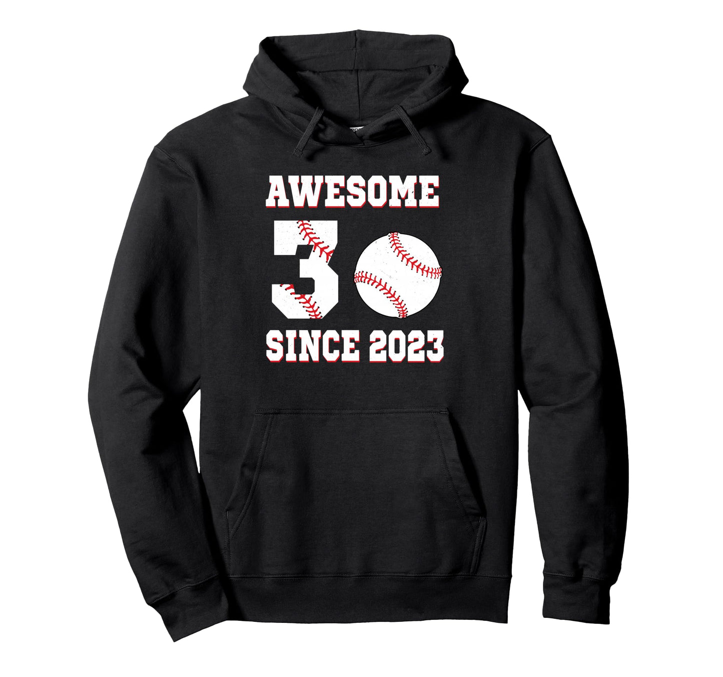 3 Years Old Birthday Baseball Awesome Hoodie - Graphic Print Men Women - T-Shirt, Sweatshirt, Hoodie