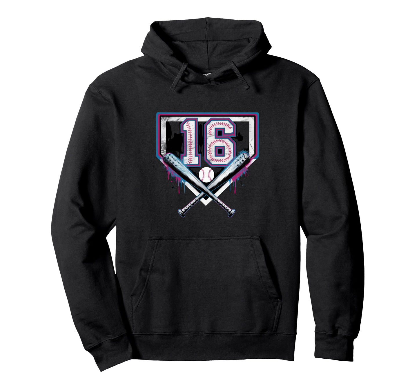 16Th Birthday Baseball Home Ice Cream Hoodie - Aesthetic Graphic Unisex - T-Shirt, Sweatshirt, Hoodie