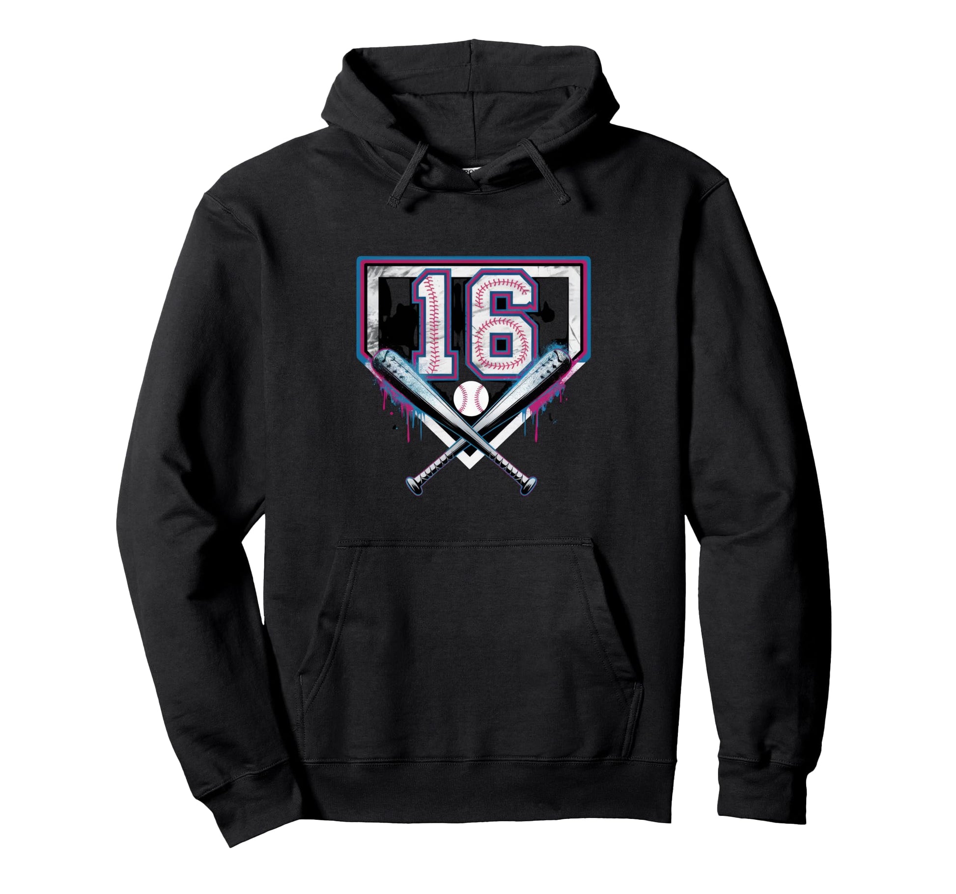 16Th Birthday Baseball Home Ice Cream Hoodie - Aesthetic Graphic Unisex - T-Shirt, Sweatshirt, Hoodie