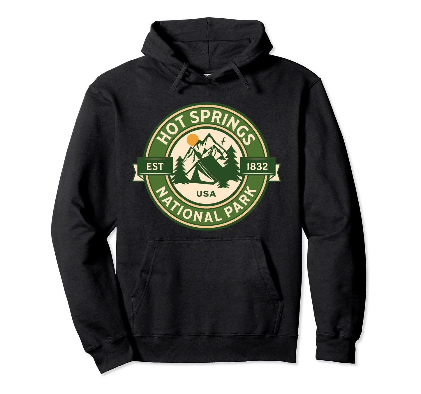 Hot Springs National Park Arkansas Hike Hoodie - Trendy Graphic Unisex - T-Shirt, Sweatshirt, Hoodie