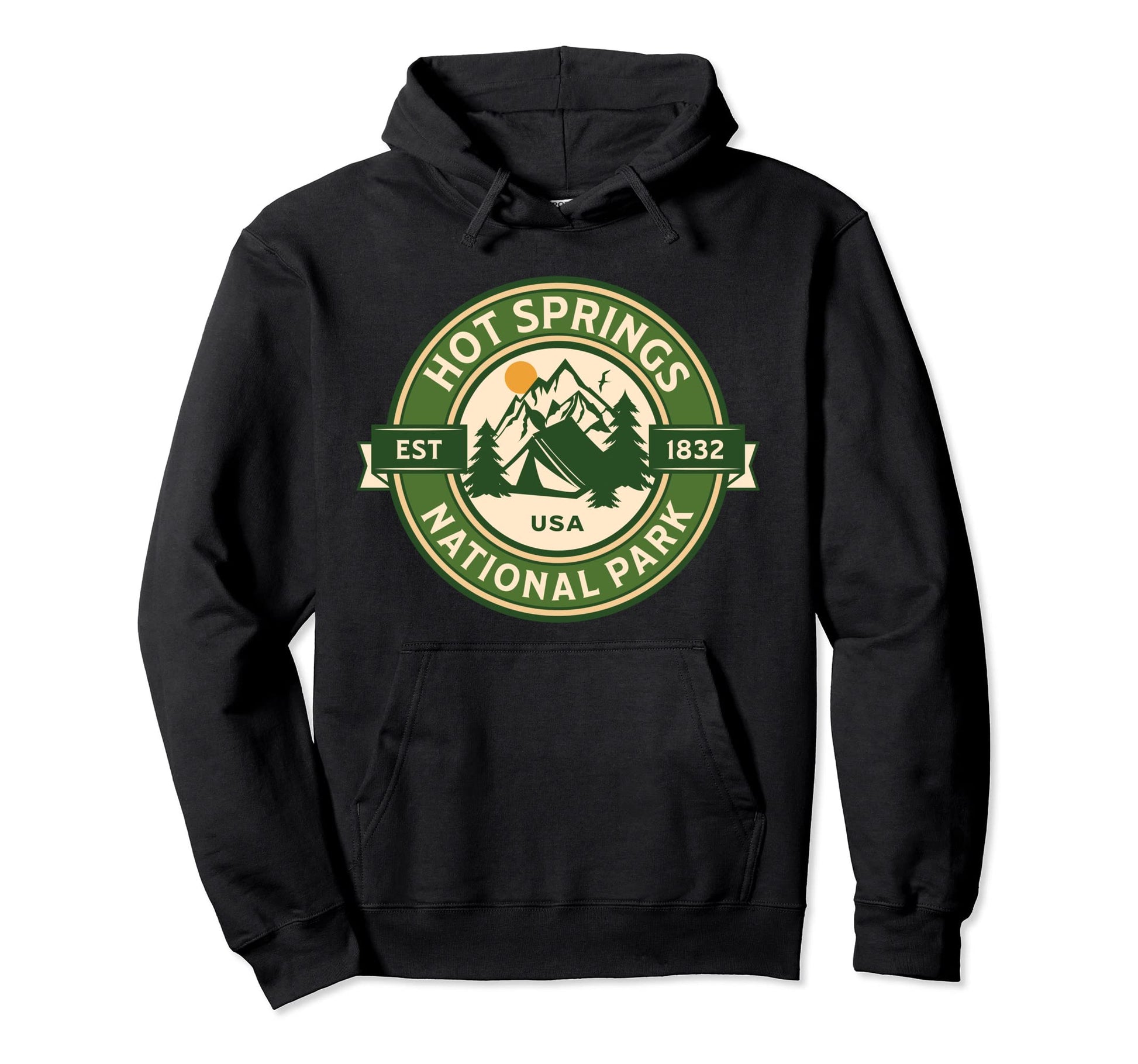 Hot Springs National Park Arkansas Hike Hoodie - Trendy Graphic Unisex - T-Shirt, Sweatshirt, Hoodie