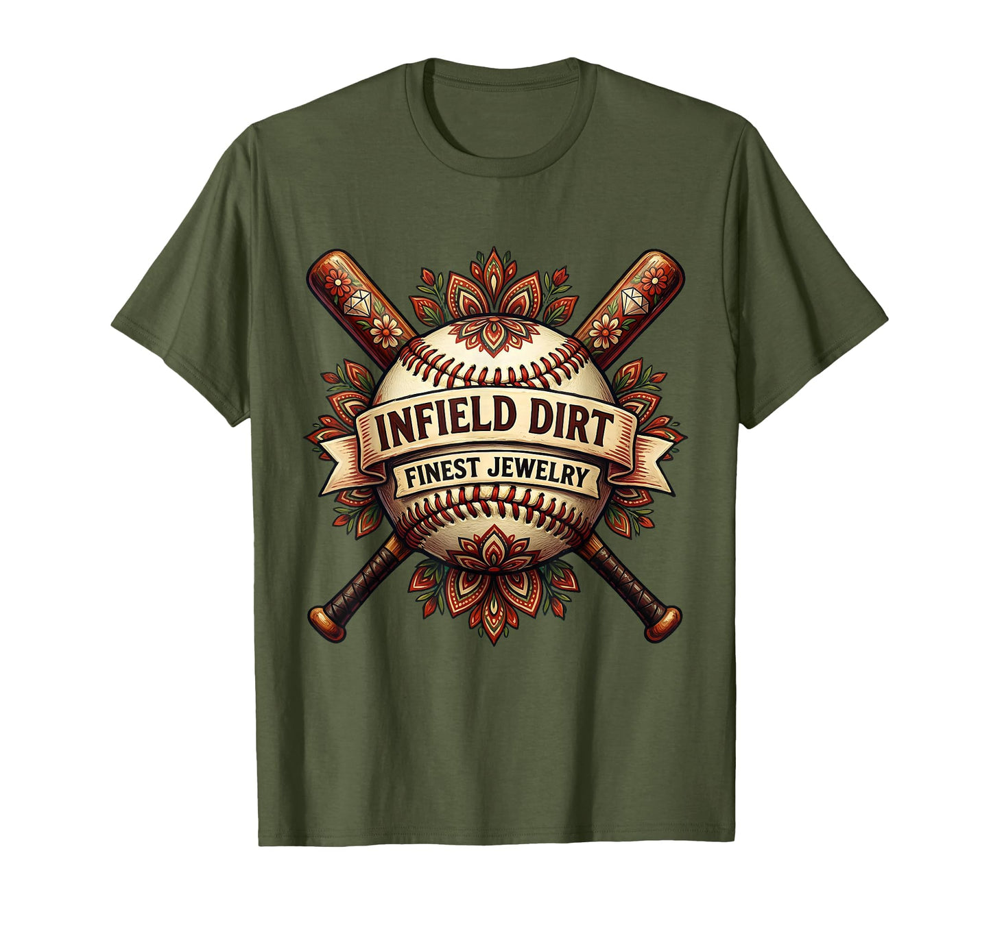 Infield Dirt Finest Jewelry Softball T-Shirt - Graphic Print Unisex - T-Shirt, Sweatshirt, Hoodie