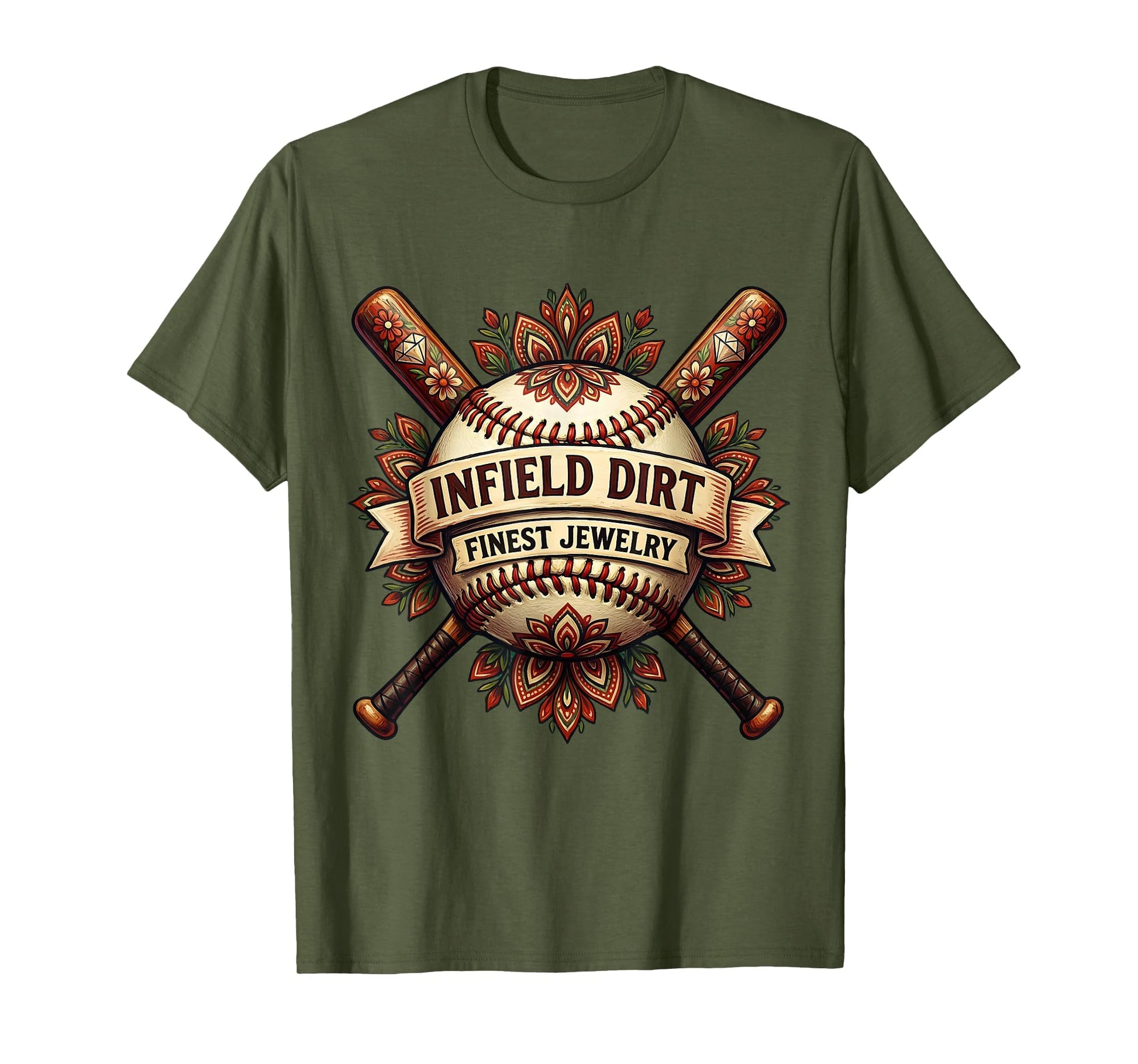 Infield Dirt Finest Jewelry Softball T-Shirt - Graphic Print Unisex - T-Shirt, Sweatshirt, Hoodie