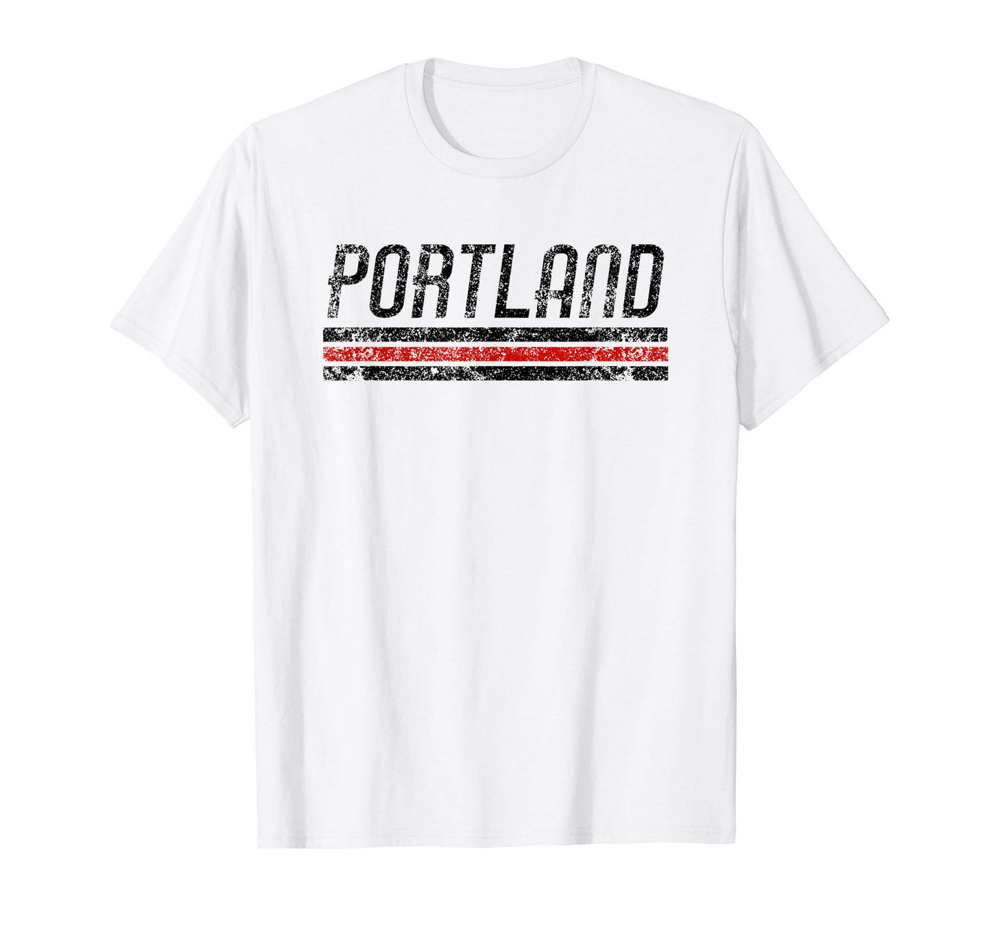 Portland Oregon Weathered Stripe T-Shirt - Unique Graphic Men Women - T-Shirt, Sweatshirt, Hoodie