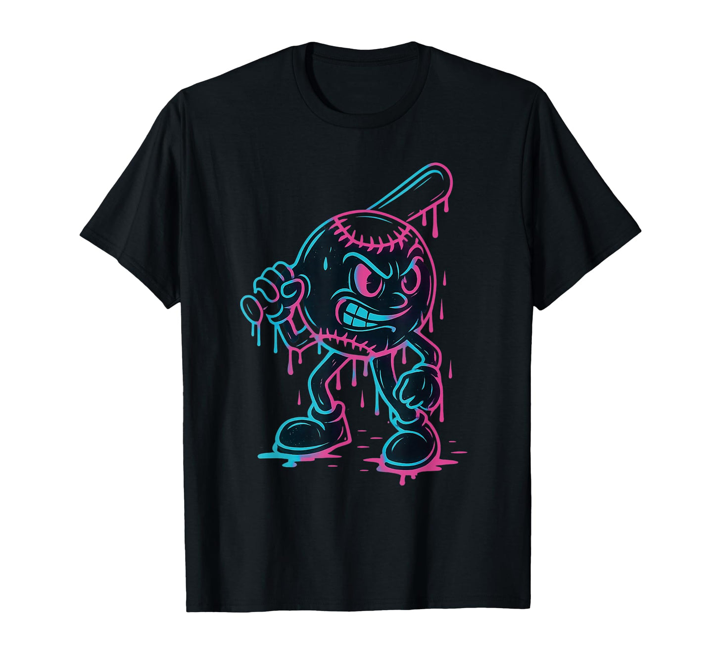 Baseball Home Run Ice Cream Drip Baseball T-Shirt - Streetwear Style Unisex - T-Shirt, Sweatshirt, Hoodie