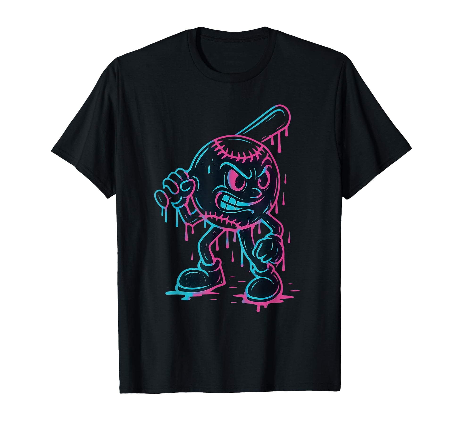 Baseball Home Run Ice Cream Drip Baseball T-Shirt - Streetwear Style Unisex - T-Shirt, Sweatshirt, Hoodie