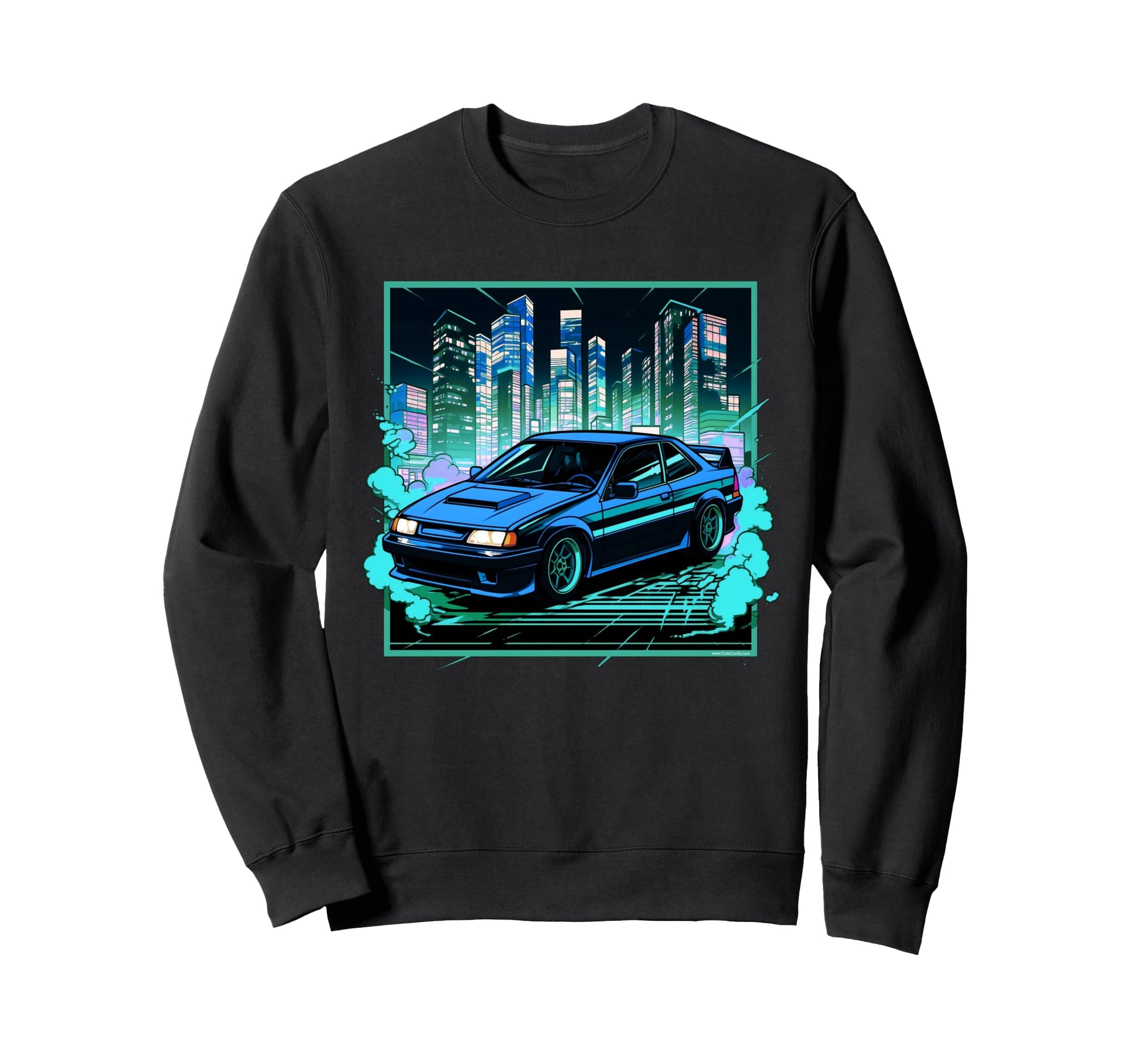 Synthwave Jdm Japanese Drifting Sweatshirt - Streetwear Style Unisex - T-Shirt, Sweatshirt, Hoodie