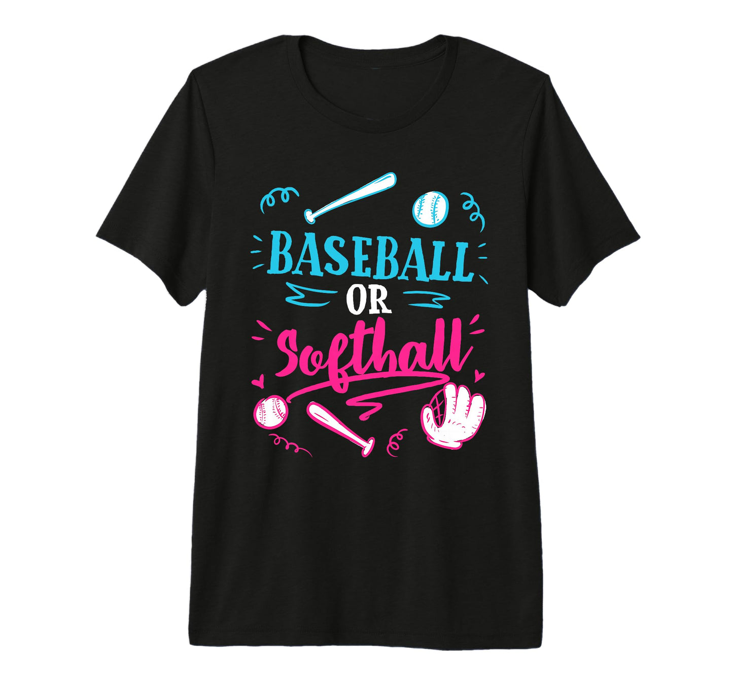 Gender Reveal Party Baseball T-Shirt - Custom Art Print for Adults - T-Shirt, Sweatshirt, Hoodie