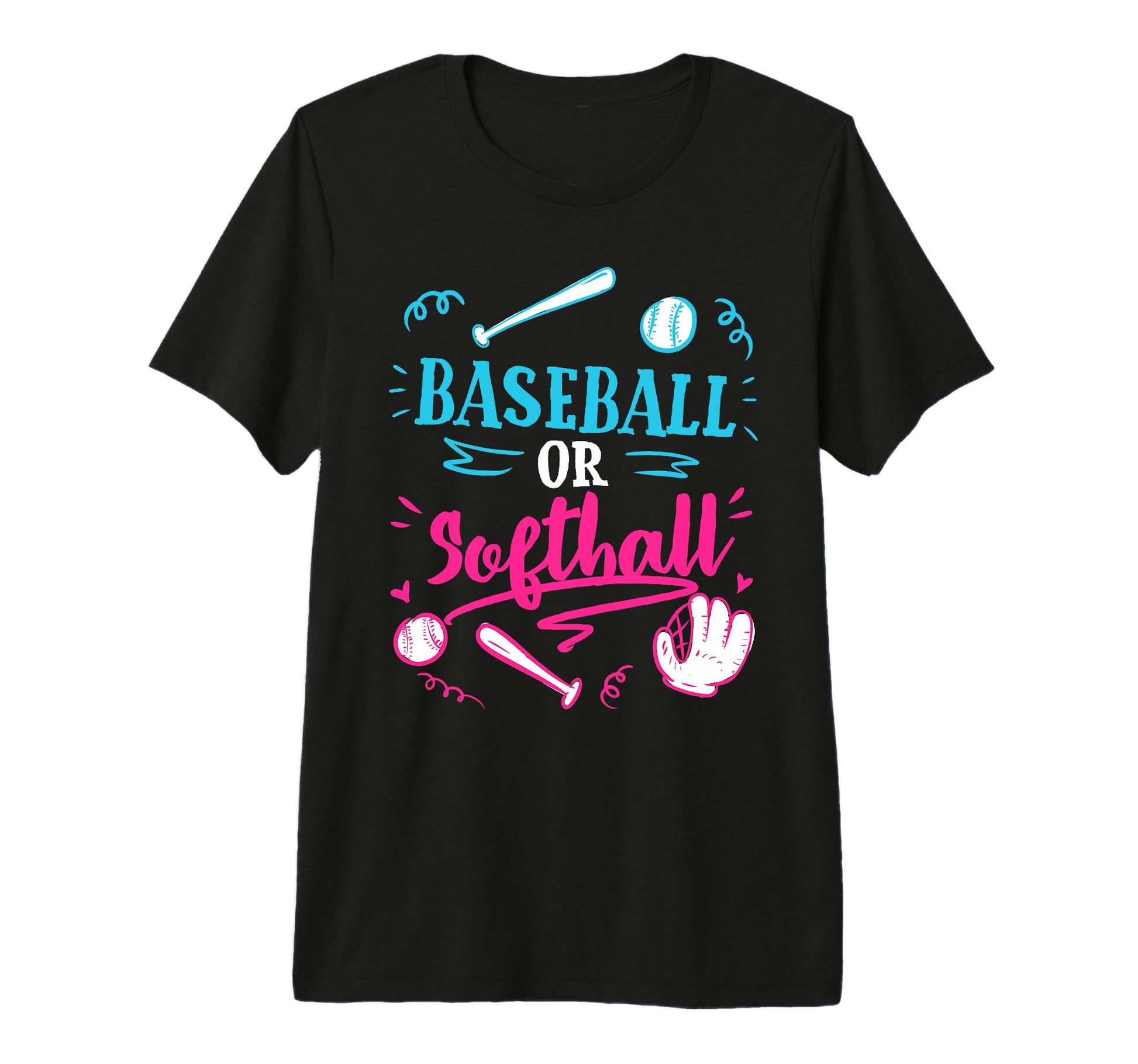 Gender Reveal Party Baseball T-Shirt - Custom Art Print for Adults - T-Shirt, Sweatshirt, Hoodie