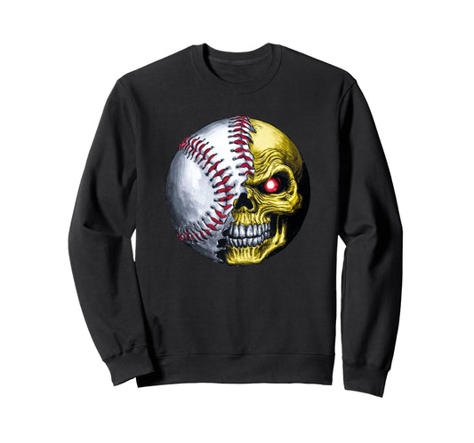 Baseball Ball Halloween Party Sweatshirt - Novelty Apparel Men Women - T-Shirt, Sweatshirt, Hoodie
