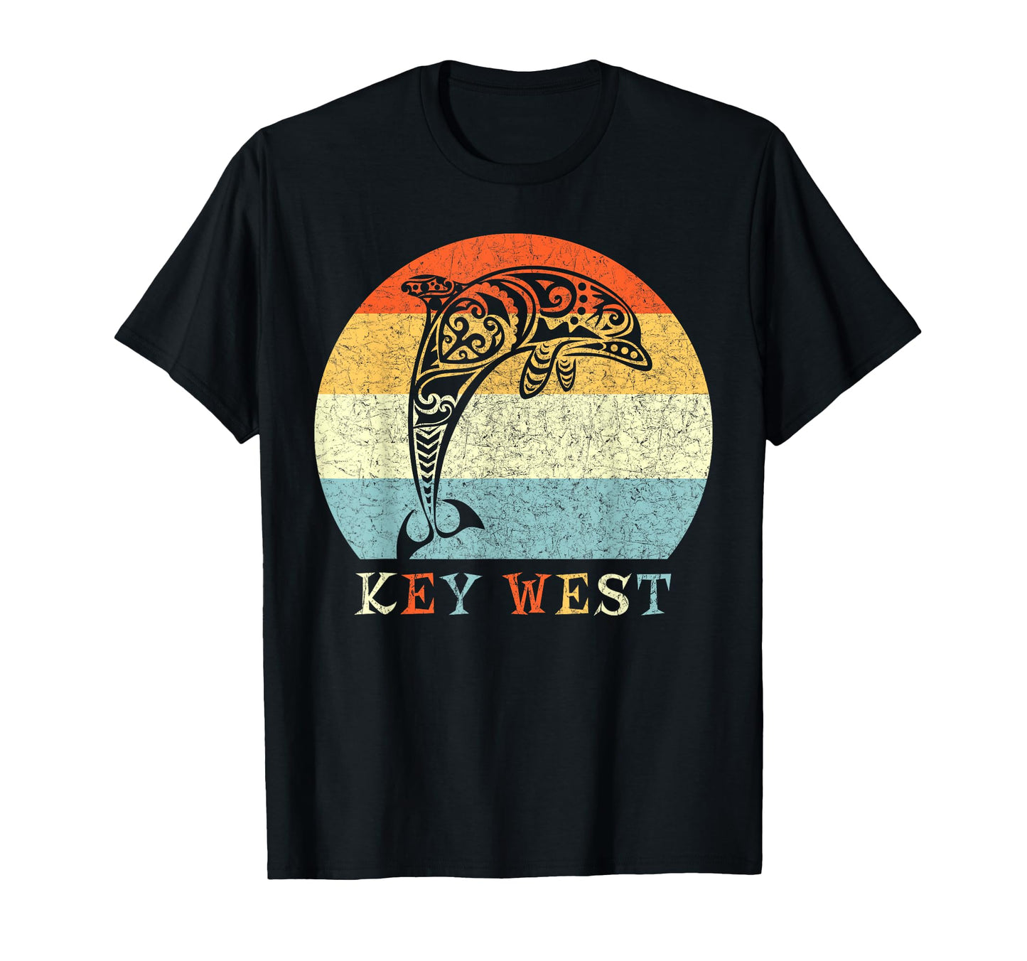 Key West Florida Tribal Dolphin Vacation T-Shirt - Unique Graphic Unisex - T-Shirt, Sweatshirt, Hoodie