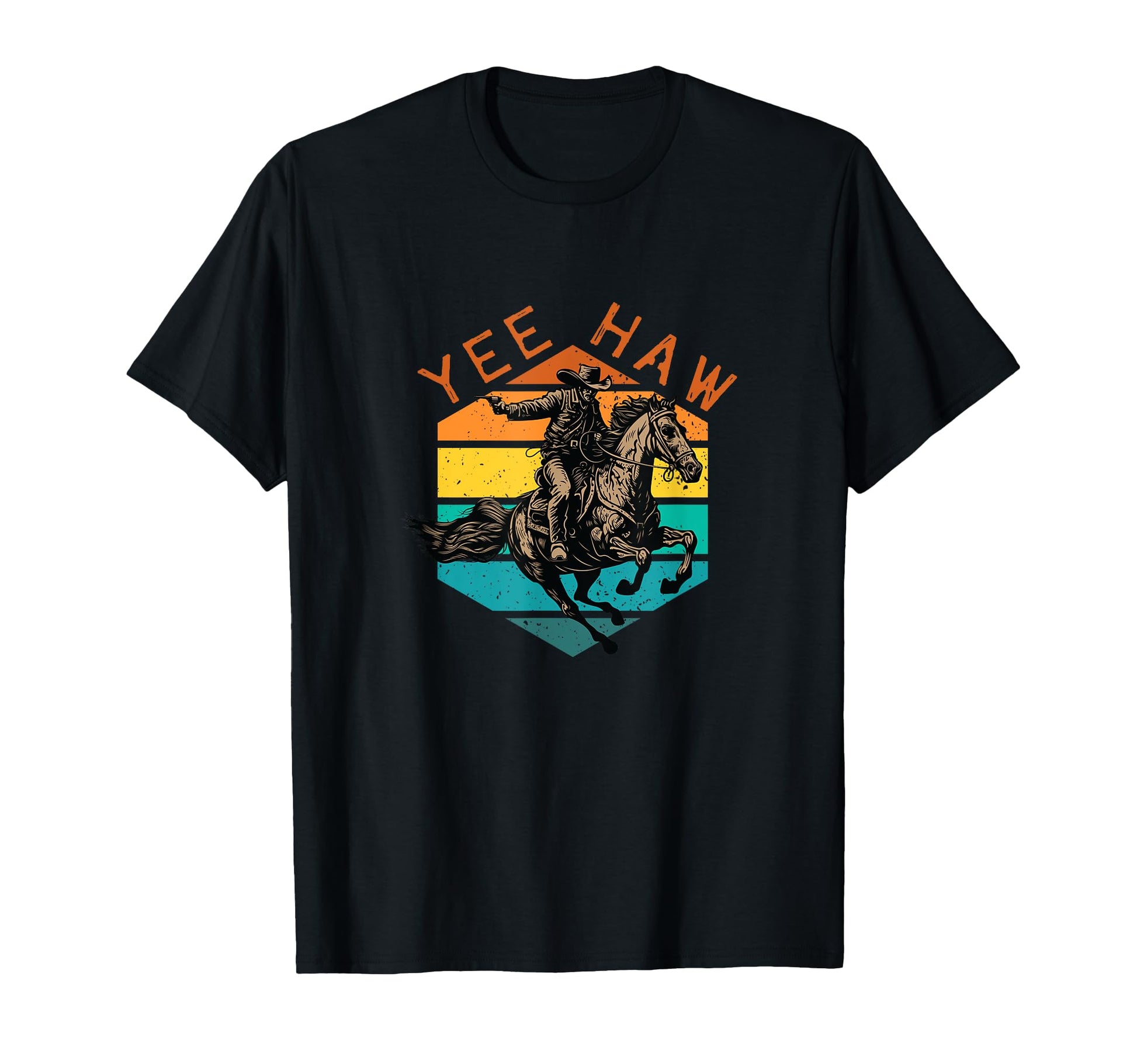 Yeehaw Cowboy Riding Horse Western Wild T-Shirt - Novelty Apparel Unisex - T-Shirt, Sweatshirt, Hoodie