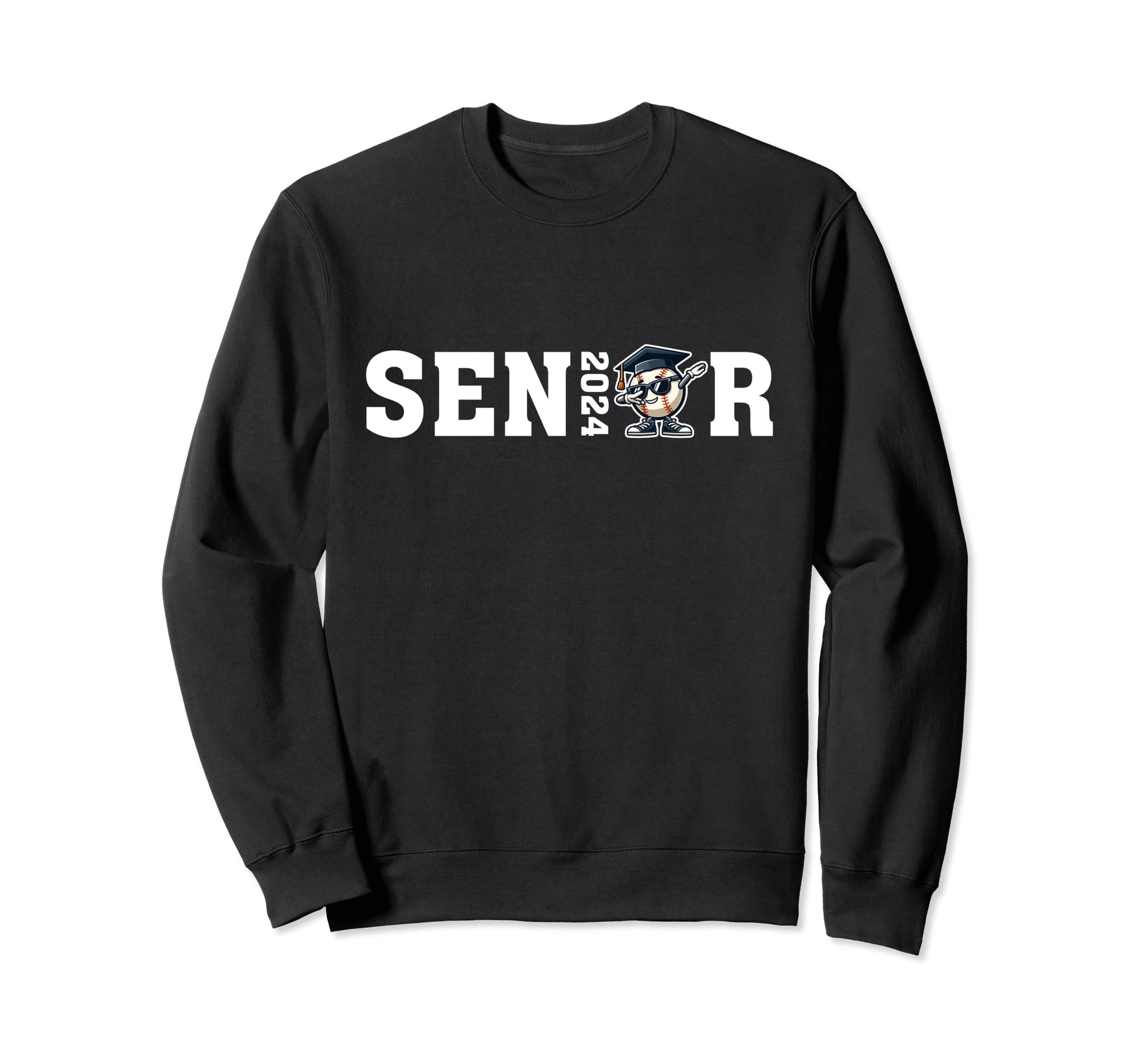 Graduate Senior 2024 Baseball Sweatshirt - Custom Art Print for Adults - T-Shirt, Sweatshirt, Hoodie