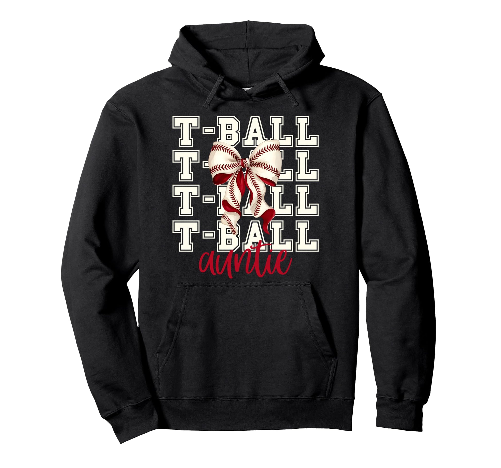 Tball Auntie Teeball T Ball Coquette Hoodie - Streetwear Style Men Women - T-Shirt, Sweatshirt, Hoodie