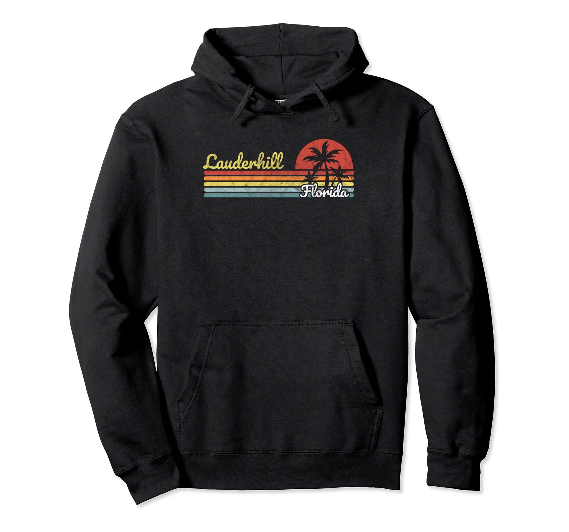 Lauderhill Fl Florida Stripes Lines Hoodie - Aesthetic Graphic Men Women - T-Shirt, Sweatshirt, Hoodie