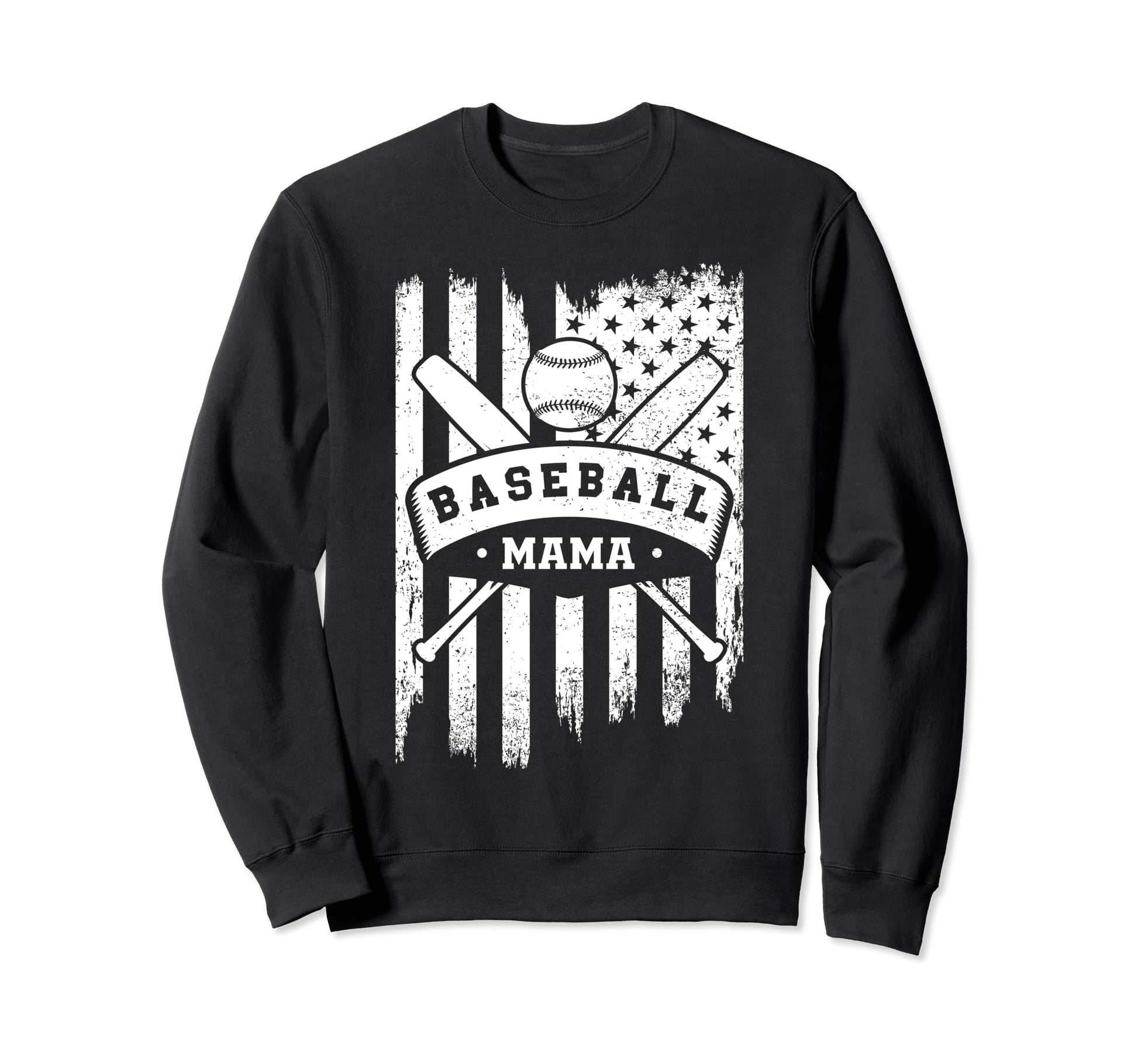 Baseball Mama Usa American Flag Sweatshirt - Novelty Apparel Men Women - T-Shirt, Sweatshirt, Hoodie
