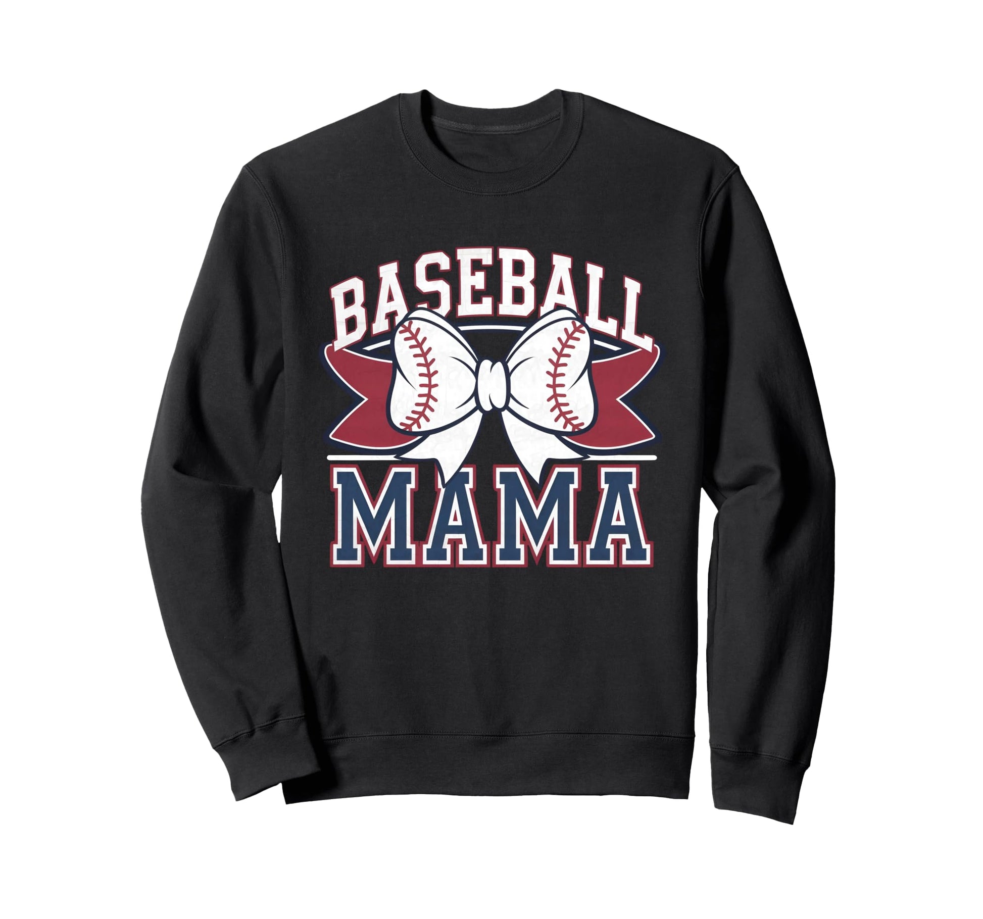 Baseball Mama Coquette Bow Game Sweatshirt - Casual Everyday Wear Unisex - T-Shirt, Sweatshirt, Hoodie
