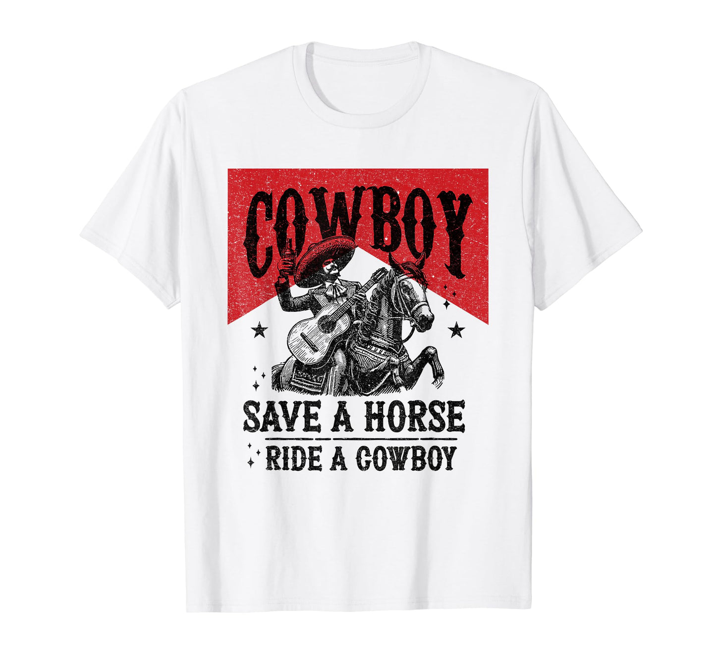 Save Horse Ride Cowboy Guitar Country T-Shirt - Trendy Graphic Men Women - T-Shirt, Sweatshirt, Hoodie