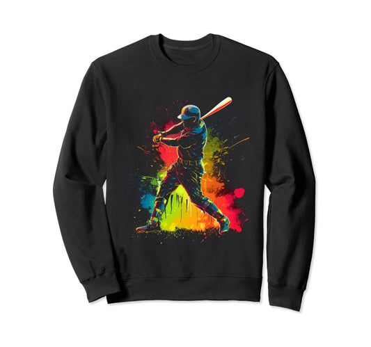 Baseball Bunt Player Home Run Sweatshirt - Casual Everyday Wear for Adults - T-Shirt, Sweatshirt, Hoodie
