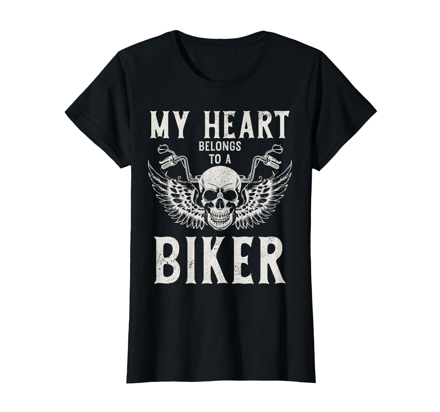 Biker My Heart Belongs To Biker T-Shirt - Minimalist Print Unisex - T-Shirt, Sweatshirt, Hoodie
