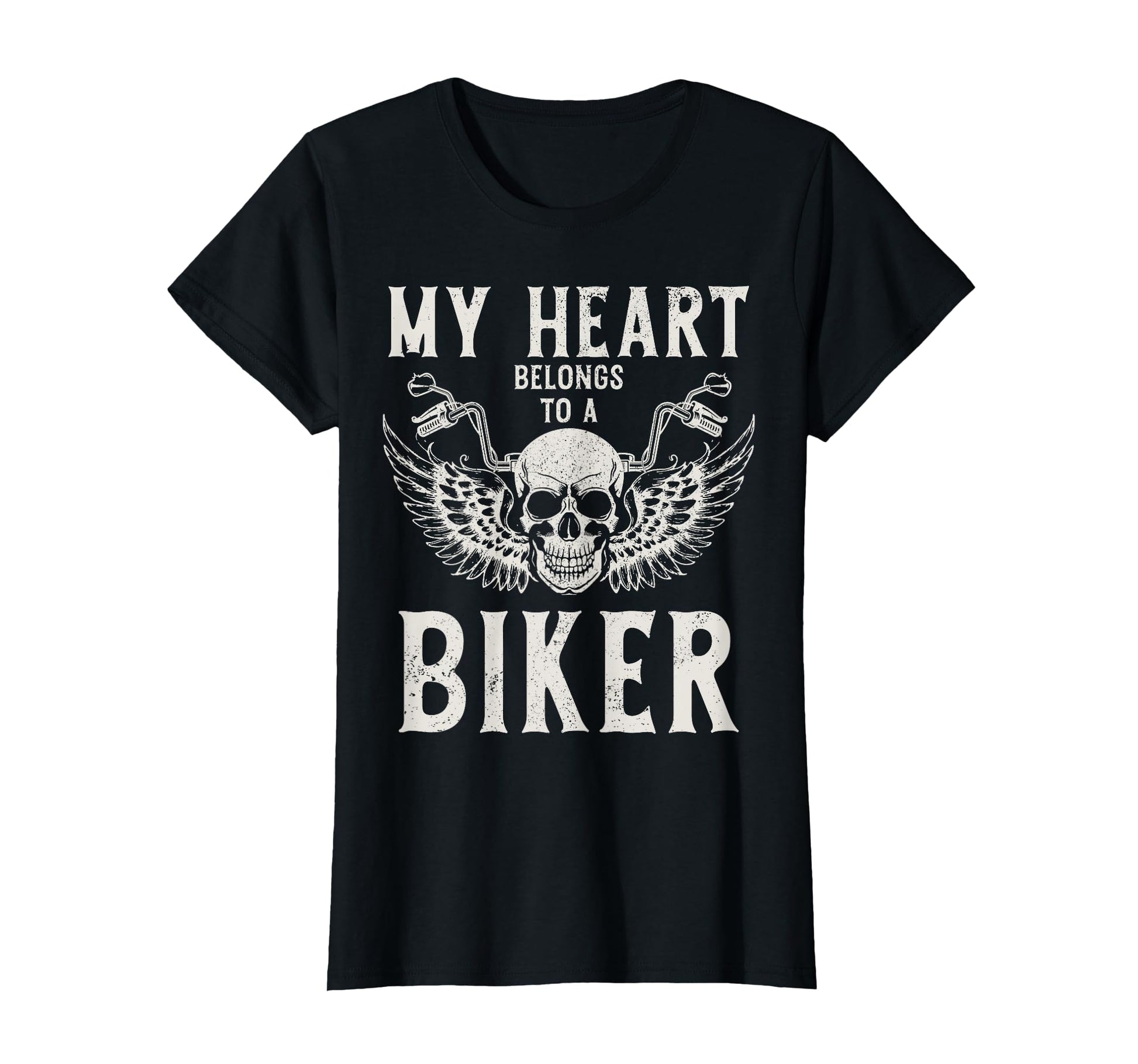Biker My Heart Belongs To Biker T-Shirt - Minimalist Print Unisex - T-Shirt, Sweatshirt, Hoodie