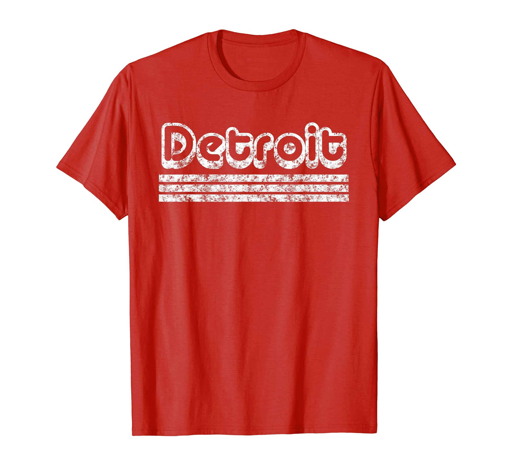 Detroit Michigan Three Stripe T-Shirt - Streetwear Style Unisex - T-Shirt, Sweatshirt, Hoodie