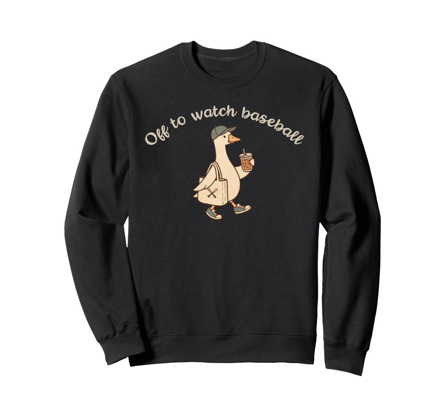 Coquette Off To Watch Baseball Goose Sweatshirt - Graphic Print for Adults - T-Shirt, Sweatshirt, Hoodie