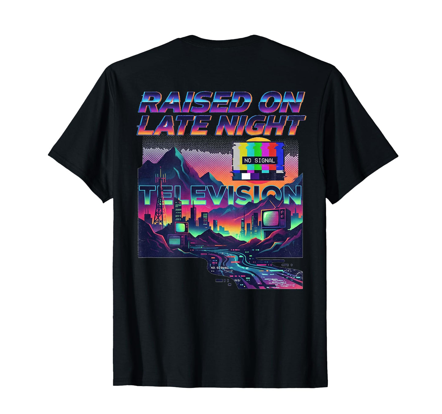 80S Synthwave 1980S Nostalgia Late T-Shirt - Fun Novelty Design for Adults - T-Shirt, Sweatshirt, Hoodie