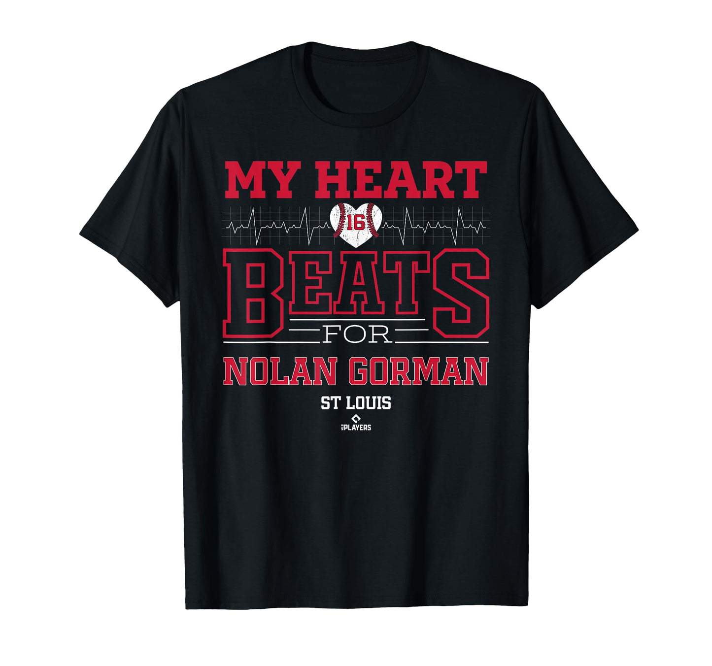 My Heart Beats Nolan Gorman St Louis T-Shirt - Unique Graphic Men Women - T-Shirt, Sweatshirt, Hoodie