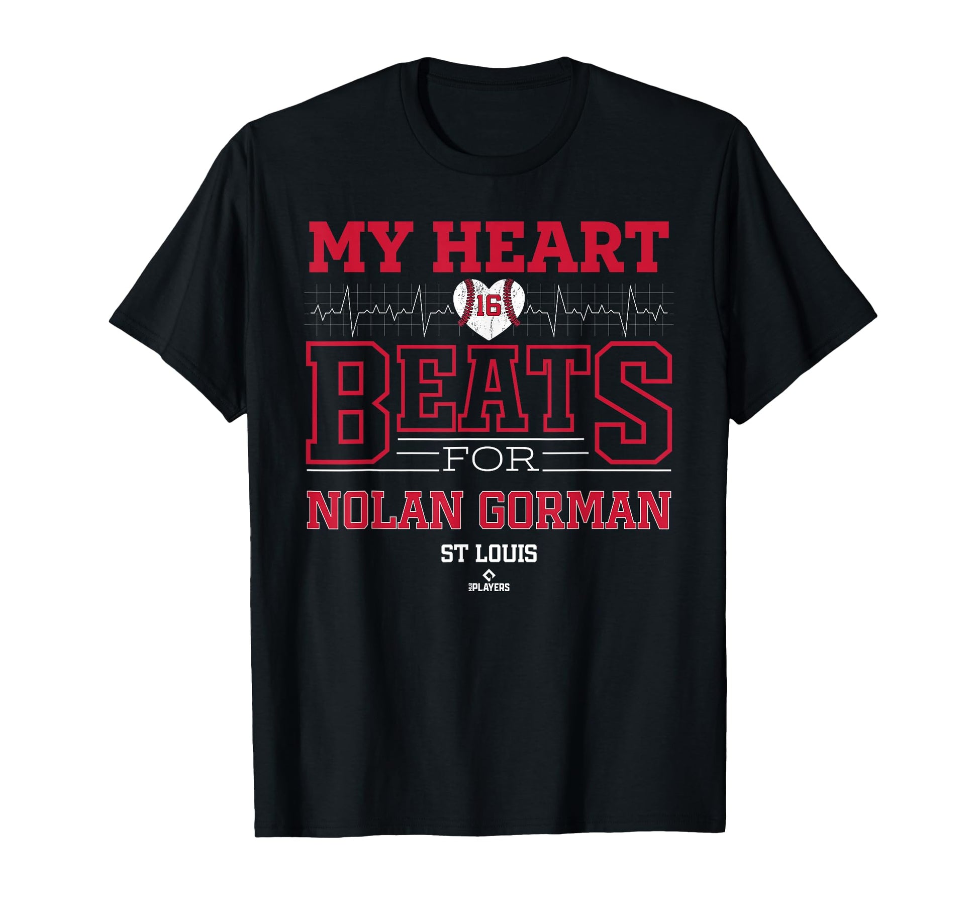 My Heart Beats Nolan Gorman St Louis T-Shirt - Unique Graphic Men Women - T-Shirt, Sweatshirt, Hoodie