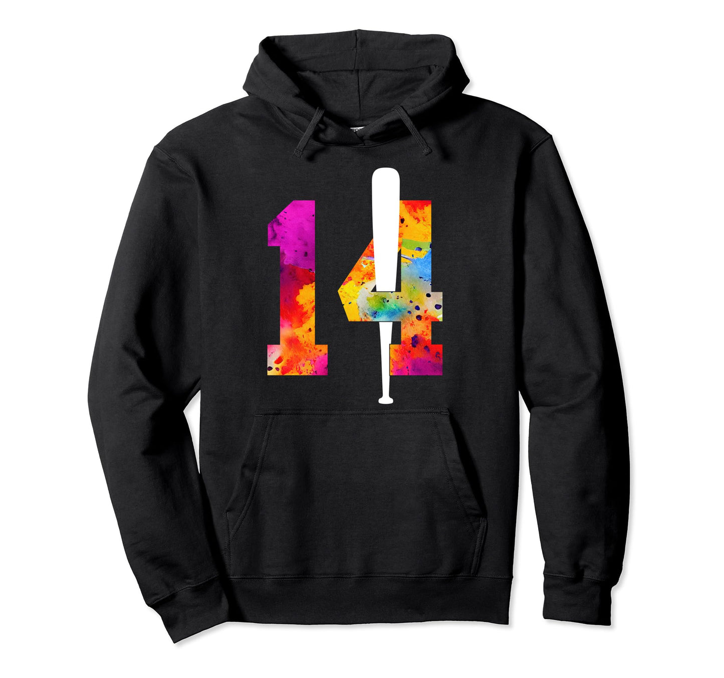 Number 14 Years Baseball 14Th Birthday Hoodie - Unique Graphic for Adults - T-Shirt, Sweatshirt, Hoodie