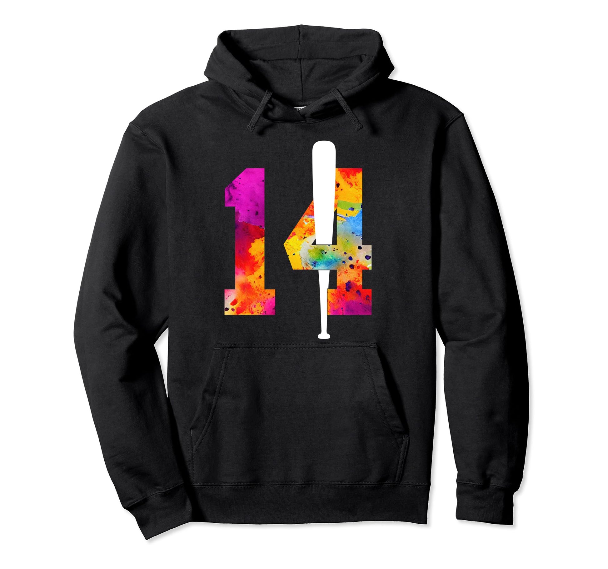 Number 14 Years Baseball 14Th Birthday Hoodie - Unique Graphic for Adults - T-Shirt, Sweatshirt, Hoodie
