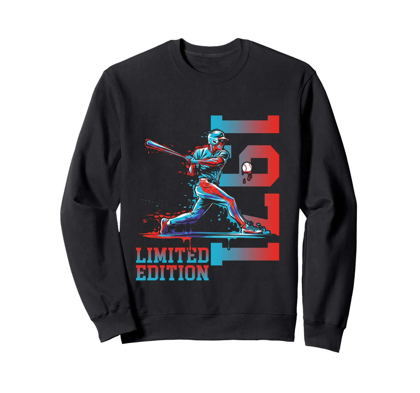 1971 Baseball Birthday Sports Fan Sweatshirt - Streetwear Style Unisex - T-Shirt, Sweatshirt, Hoodie