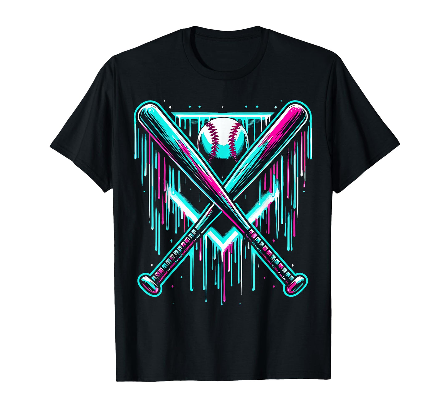 Drippng Baseball Bat T-Shirt - Graphic Print for Adults - T-Shirt, Sweatshirt, Hoodie
