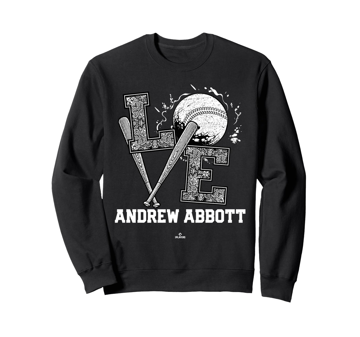Distressed Baseball Love Andrew Sweatshirt - Fun Novelty Design Men Women - T-Shirt, Sweatshirt, Hoodie