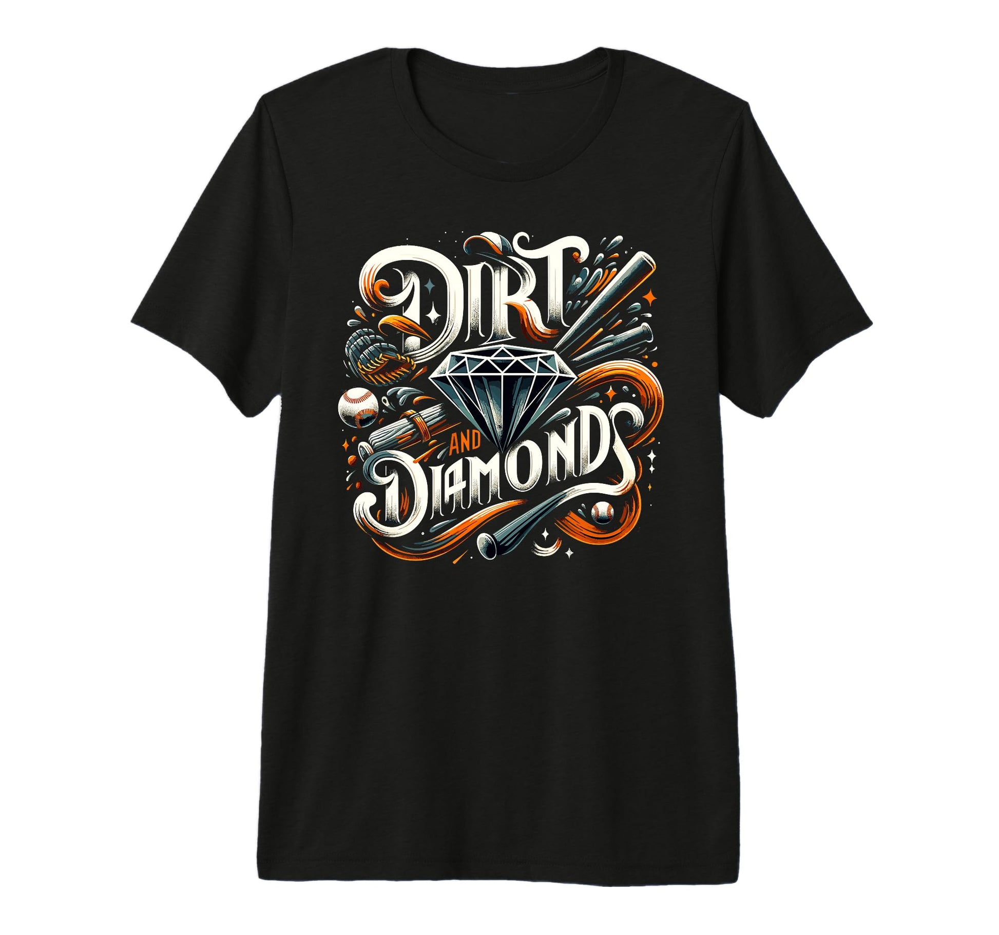 Dirt And Diamonds Baseball Baseball T-Shirt - Streetwear Style Unisex - T-Shirt, Sweatshirt, Hoodie