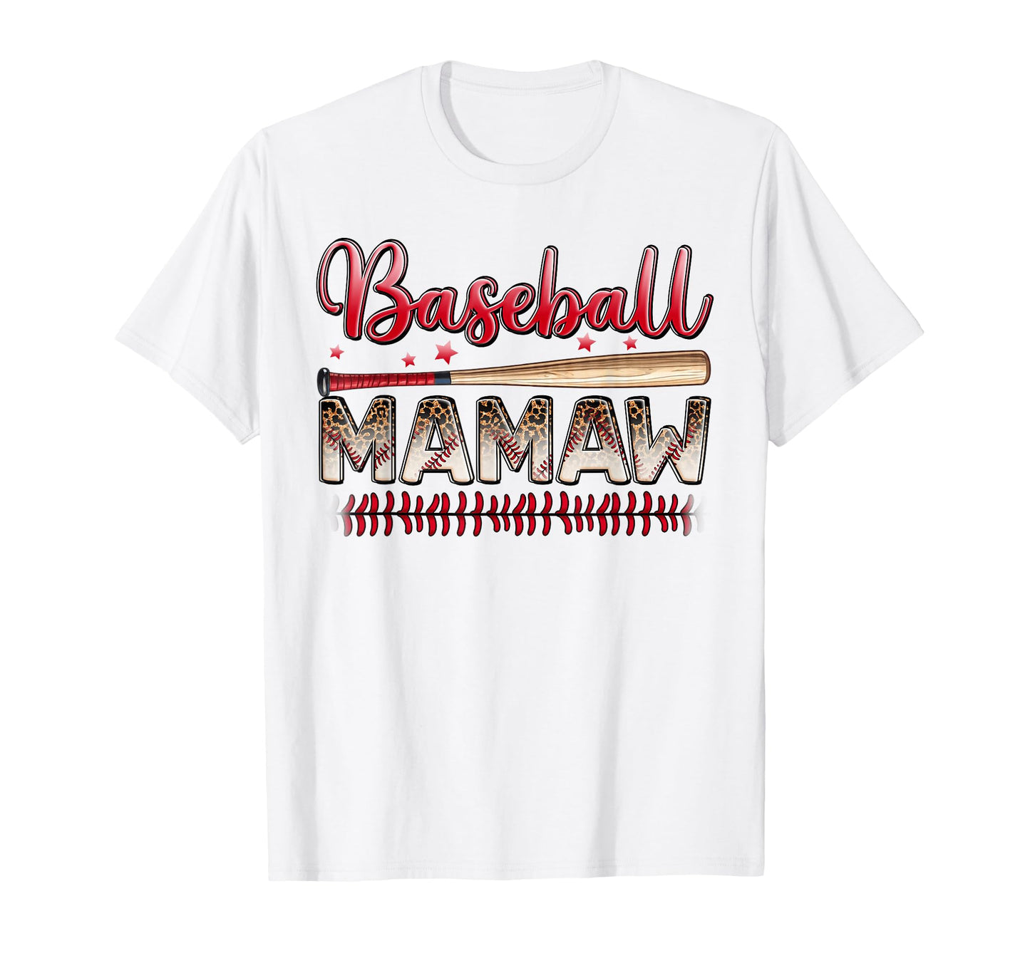 Baseball Mamaw Funny Leopard Baseball Lover T-Shirt - Trendy Graphic Unisex - T-Shirt, Sweatshirt, Hoodie