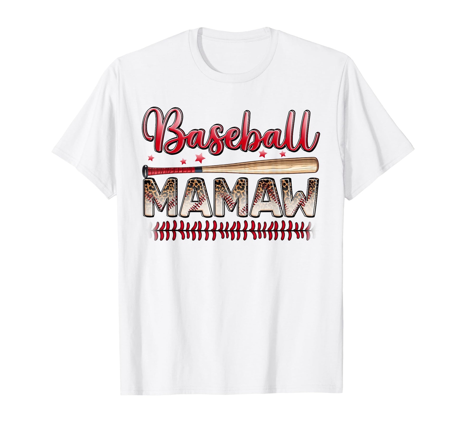 Baseball Mamaw Funny Leopard Baseball Lover T-Shirt - Trendy Graphic Unisex - T-Shirt, Sweatshirt, Hoodie