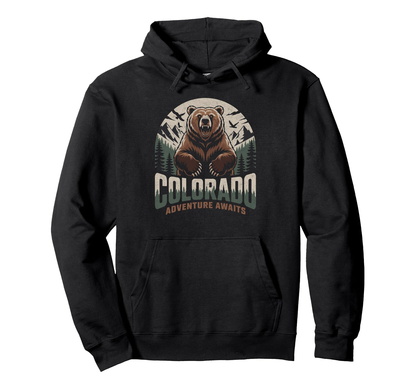 Colorado Mountains Nature Hiking Hoodie - Minimalist Print Men Women - T-Shirt, Sweatshirt, Hoodie