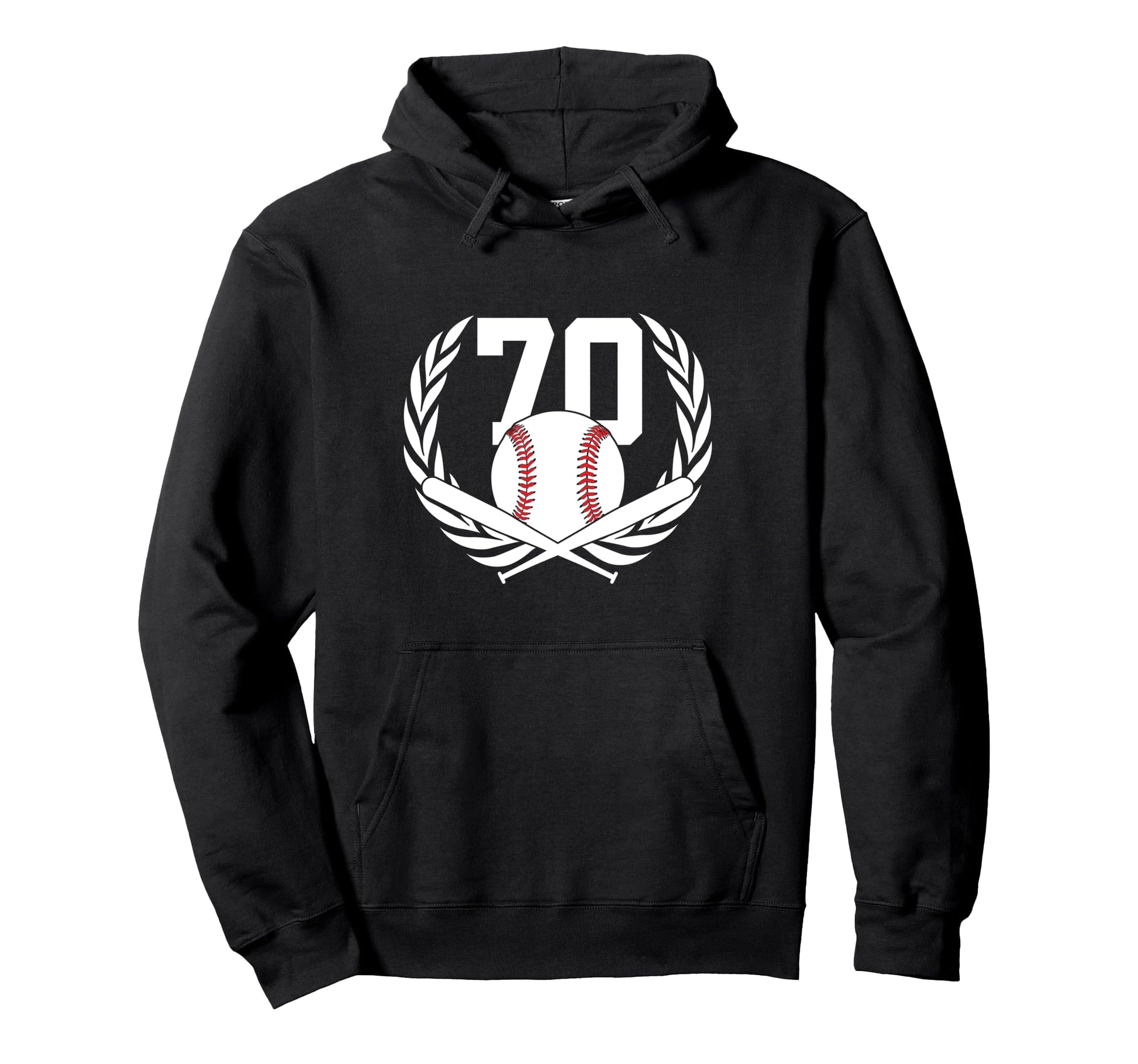 70 Years Number 70 Baseball 70Th Hoodie - Casual Everyday Wear Men Women - T-Shirt, Sweatshirt, Hoodie